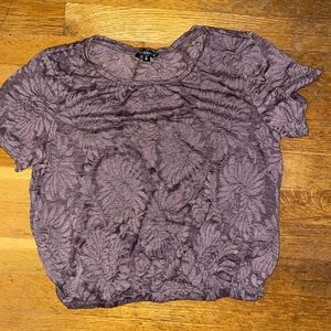 Cropped Lace Floral Top